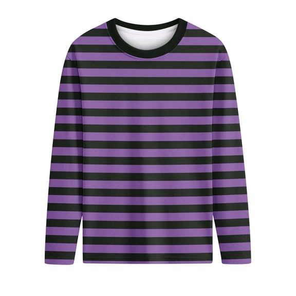 UQJfacai Girls Striped Long Sleeve T Shirts Kids Summer Oversized Tops Color Block Cute Casual Crewneck Tees 3-14 Years