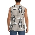 thumbnail image 4 of Fotbe Men's Cartoon Bear Brown Print Men's Sleeveless Muscle Tank Tops Casual T-Shirts for Gym Workout Beach-XX-Large, 4 of 8