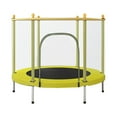thumbnail image 2 of Trampolín para niños de 39,37 pulgadas, pequeño trampolín para exteriores para hacer ejercicio, patio de juegos amarillo, 2 of 8