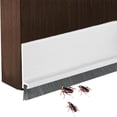 thumbnail image 2 of Hyasfey 2 Pcs Balayage de Porte pour Bas de Porte Design Intégré Brosse Auto-Adhésive pour Protection contre la Poussière Insectes Chaleur Froide, 2 of 8