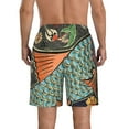 thumbnail image 3 of Kdxio Rich Fish Pattern Mens Casual Shorts - Drawstring Summer Beach Sports Shorts for Men, 3 of 9