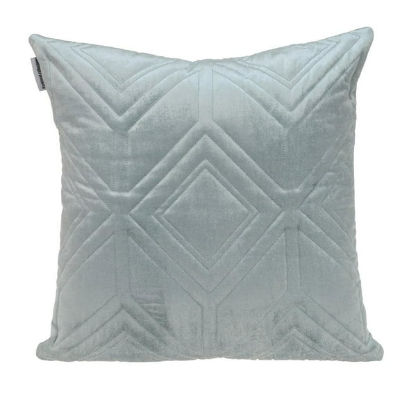 Parkland Collection Reta Transitional Quilted Gray Throw Pillow