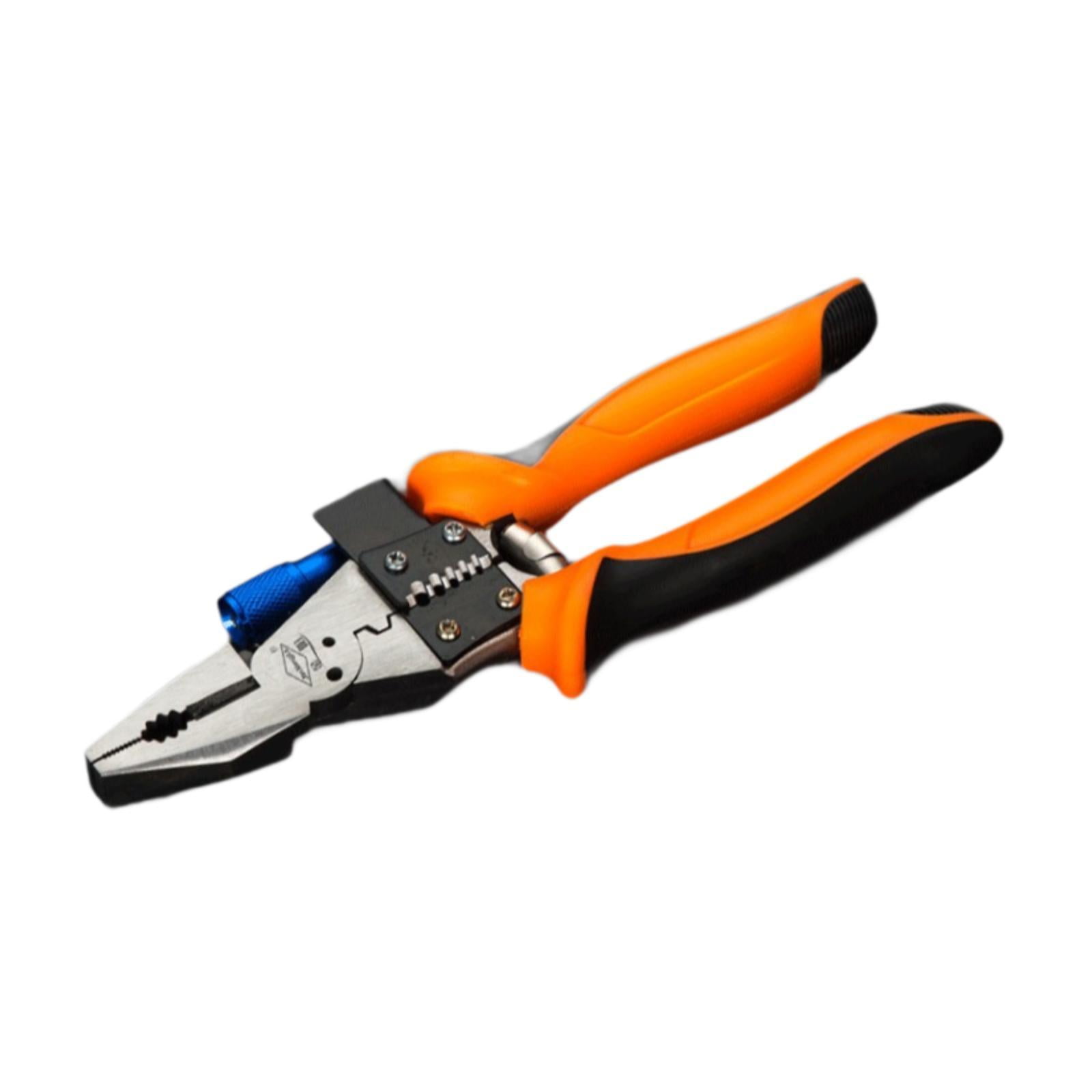 figatia Multifunctional Wire Electrical Stripper Crimping Pliers Metal Tool Practical Sturdy Wire Cutter for Household Appliances DIY Steel Wire Pliers