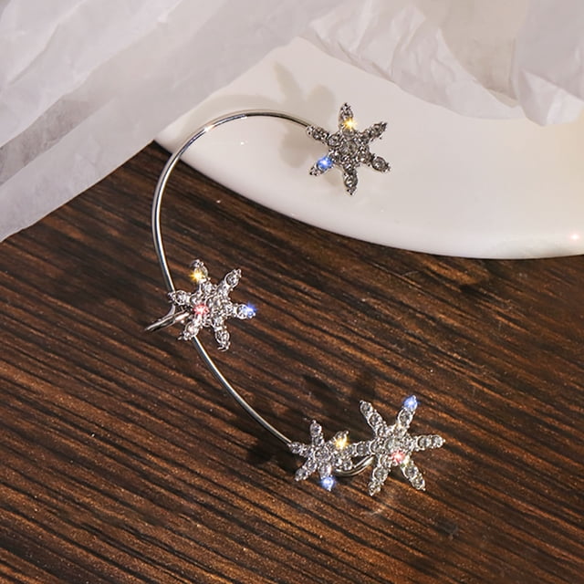 Fiudx Pendientes y Elegantes Concocciones, Nieve Brillantes, Aleación Duradera, Ideales de Banquetes de Boda, Elegantes Accesorios de Mujer (1 Par).