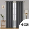 thumbnail image 2 of Cortinas Opacas con Aislamiento Térmico, 140x240 CM Ancho x Alto, Cortinas para Salón y Dormitorio, Diseño Moderno con Ojales, Gris Oscuro, 1 Unidad, 2 of 5