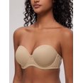 thumbnail image 2 of SHILIU-Women's Strapless Bra Padded Cup Push Up Plus Size Full Coverage Underwire Support, 2 of 4