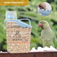 thumbnail image 2 of Brabtod Airtight Pet Food Storage Container,Bird Seed Storage Container Portable 2-3 Lbs Clear Plastic with Measuring Cup,Bird Seed Dispenser for Storing Sunflower Seed|Squirrel proof, 2 of 7