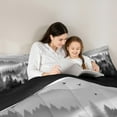 thumbnail image 5 of jejeloiu Tropical Botanical Pine Queen Comforter Set,Natural Landscape Mountain Bedding Sets,Gray Black Bedding Comforter Set For Adults,Luxury Bedroom Decor Reversible,3-Piece, 5 of 8