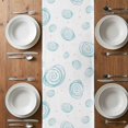 thumbnail image 4 of Table Runner 60 Inches Long for Kitchen Dining, Turquoise Conch Coastal Dresser Scarf Farmhouse, Dining Table Decorations for Wedding/Parties, Nautical Summer Beach Ocean Sea 13 x 60 In, 4 of 8