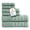 Granite Green, variant on Feather and Stitch Premium 100% Cotton 6-Piece Towel Set, White – Soft, Plush, and Absorbent Bathroom Towels