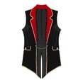 thumbnail image 5 of iiniim Women's Circus Ringmaster Vest Costume Rave Festival Lion Tamer Role Play Outfit Swallow-Tailed Balzer Jacket Black 3XL, 5 of 7