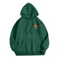 thumbnail image 5 of larppty Christmas Sweatshirts for Women Reindeer Graphic Oversized Fleece Hoodies Xmas Holiday Sweater with Pocket (Green, XXL), 5 of 8