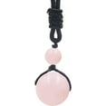 thumbnail image 3 of Crystal Necklace for Women Men, Protection Round Bead Pendant Necklaces for Spiritual, Natural Gemstone Chakra Stone Healing Crystals Necklace with Adjustable Rope Cord, 3 of 9