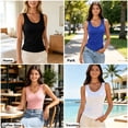 thumbnail image 2 of Women's Summer Sleeveless Camisole Tops Blouses Tank Tops Round Neck Solid Color Casual Daily Wear Loungewear Beach Vacation Fashion Essential Gift for Women | CSEONE,Gray L, 2 of 8