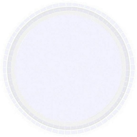 Amscan Frosty White Round Plates, 9"