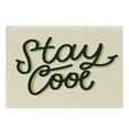 thumbnail image 1 of Stay Cool Cutting Board, Abstract Typographic Illustration of Modernistic Words, Decorative Tempered Glass Cutting and Serving Board, in 3 Sizes, by Ambesonne, 1 of 2