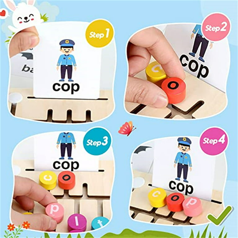  GAMENOTE Sight Words Wooden Magnetic Fishing Game