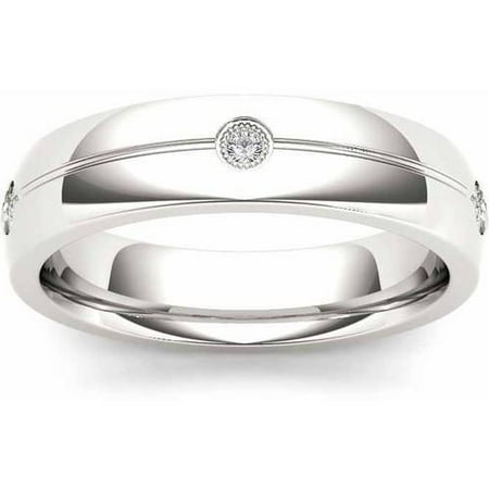 Imperial 1/8 Carat T.W. Diamond Men's 14kt White Gold Wedding Band