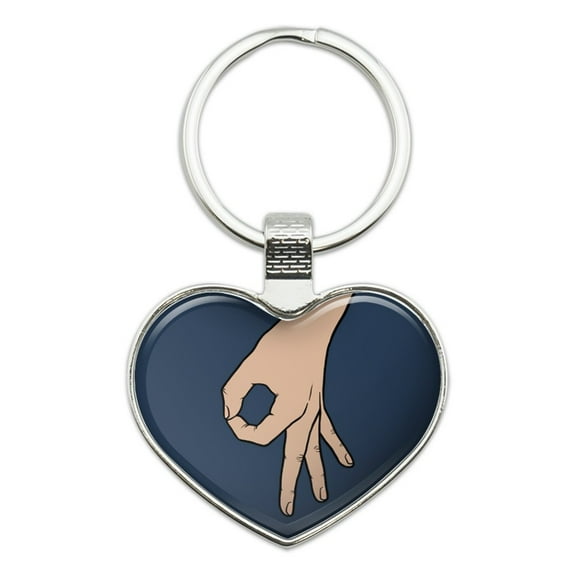 The Circle Game Heart Love Metal Keychain Key Chain Ring