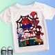 thumbnail image 4 of Camiseta de algodón blanca para niños de verano de 2, 3, 4, 5, 6, 7, 8 y 9 años con el Hombre Araña y sus amigos para cumpleaños, ropa para bebés y niños pequeños, 4 of 4