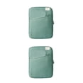 thumbnail image 3 of pitrice 1/2/3 Tablet Sleeve Bag Laptop Pouch Multi Pockets Computer Notebook Keyboard Storage Charging Cable Organizer Office Travel Green 11inch 2PCS, 3 of 6