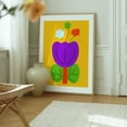 thumbnail image 6 of Vibrant Tones - India Illustration Abstract Modern Art Pop Art Floral Geometric Minimalist Oak Framed Wall Art Print 18 x 24 inches, 6 of 12