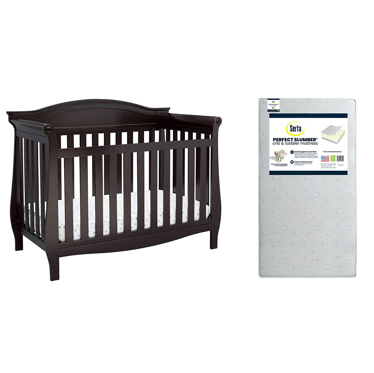 Lancaster 4in1 Convertible Baby Crib Grey
