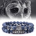thumbnail image 1 of Pulsera de Piedra Natural con Dijes de Búho XWSHYW, Pulsera Versátil para Parejas, 1 of 2