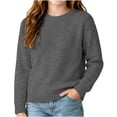 thumbnail image 6 of ZBSOKO Crew Neck Sweater for Boys Solid Color Classic Knit Pullover Long Sleeve Regular Fit Basic Tops Casual Fall Winter Clothes, 6 of 7