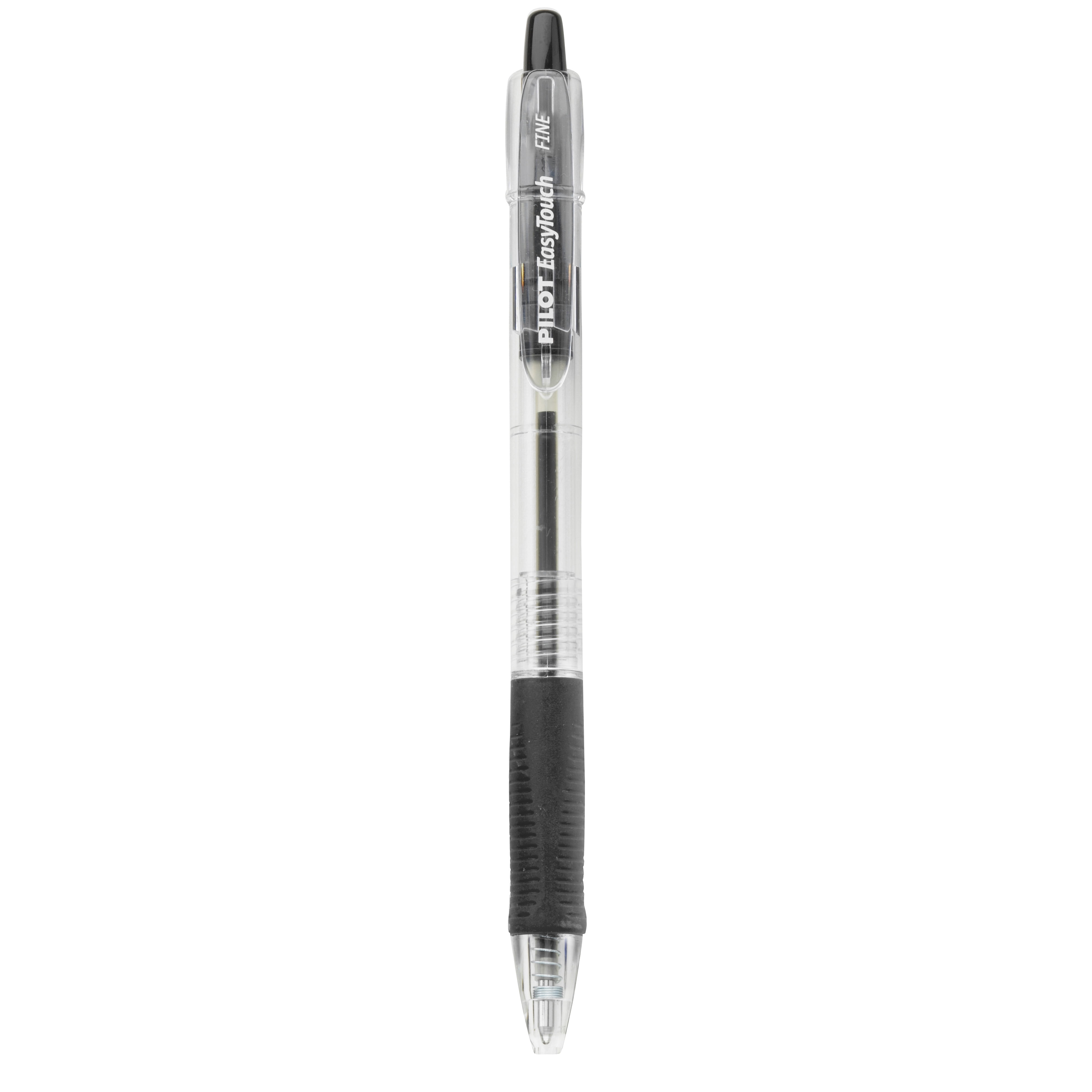 Pilot Easy Touch Retractable Ball Point Pens, Fine Point, Black Ink, 36 Count