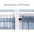 thumbnail image 2 of AIR-Dusty Blue Sheer Curtains 84 Inch Length For Living Room 2 Panels Rod Pocket Country Grey Gray Blue Semi Sheer Curtain Linen Textured Light Filtering Drapes for Bedroom 84 Inches Long Girls Room, 2 of 4