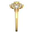thumbnail image 3 of 1.6ct round cut yellow Zircon 18k yellow gold halo Bridal Wedding Engagement Promise Anniversary Ring for Women size 4.25, 3 of 7