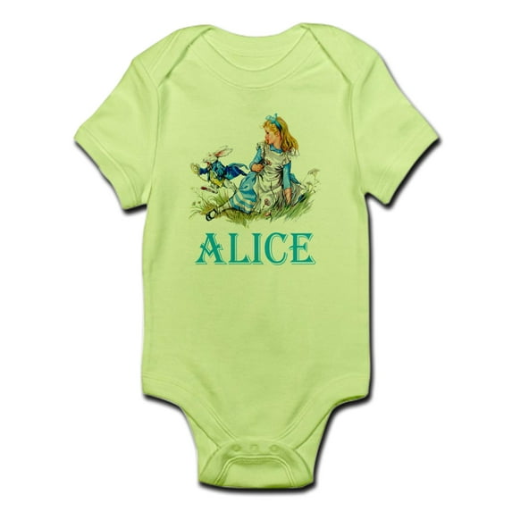 CafePress - ALICE IN WONDERLAND - BLUE Infant Bodysuit - Baby Light Bodysuit