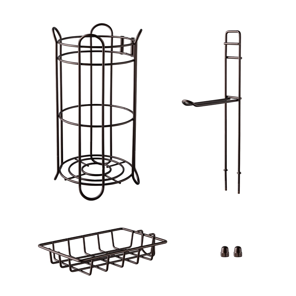 Toilet Paper Holder Holder with Shelf,Bathroom Freestanding Toilet Paper Stand,Holds Mega Rolls,Brown
