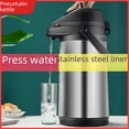 thumbnail image 1 of 2.4L Stainless Steel Insulated Water Kettle with Push-Button Seal, Double-Walled Construction for 12-24 Hour Temperature Retention, Rust-Resistant & Easy to Clean, Ideal for Home Use, Black, 1 of 5