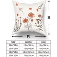 thumbnail image 3 of Brown Orange Floral Pillow Covers 16x16 Set of 2 Cute Botanical Print Vintage FlowerLeave Decorative Throw Pillows Fall Seasonal Pillowcase Cotton Square Cushion Cover Decor, 3 of 6