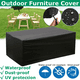 thumbnail image 3 of Funda para jardín al aire libre, funda para muebles de mesa de jardín, funda de tela Oxford 210D, funda impermeable, funda protectora solar para mesa y silla, 3 of 5