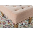 thumbnail image 3 of Linon Kacie 50" Wide Buttun Tufted Bench, Distressed Gray Washed Pink Linen, 3 of 11