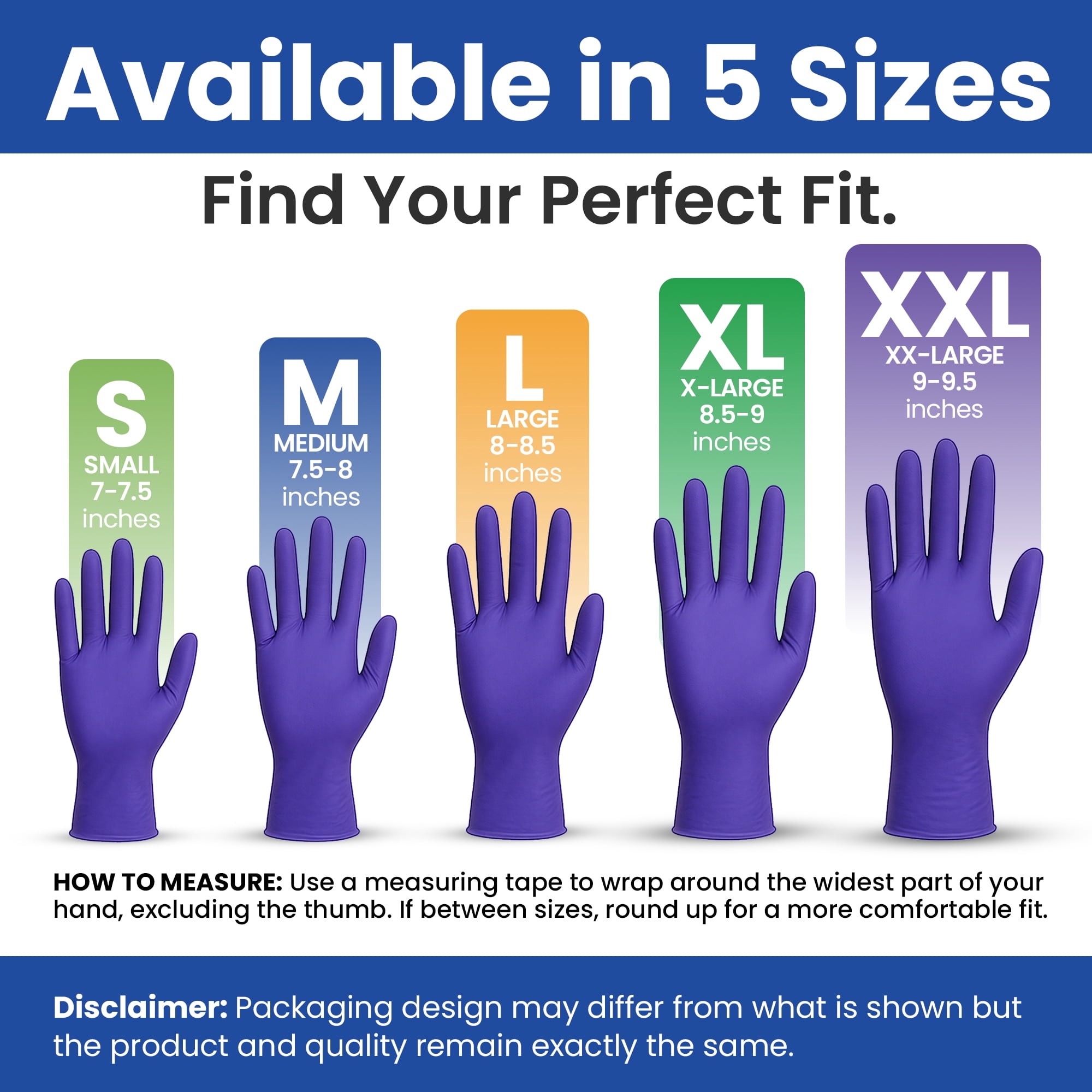 SAFEWAY USA Nitrile Gloves Disposable — Textured Fingertips, Non-Latex, Powder-Free and Multi-Purpose and Ambidextrous Design for House Cleaning, Food Prep, Esthetician and More —(4000 pcs, Medium)