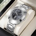 thumbnail image 3 of SKMEI Men's Analog Watch, Oval Stainless Steel Bracelet Quartz Wristwatch with Day and Date Display, 3 of 4