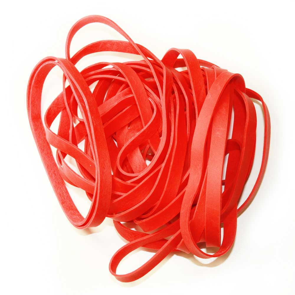 Red rubber bands, latexfree, 25 each