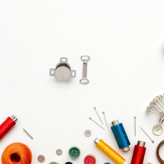 MERRYHAPY 20pcs Metal Dress Hooks and Eye Closures Set, Rectangular Fasteners for Sewing, Clothing Repair and Craft Projects