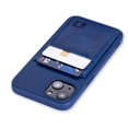 thumbnail image 4 of Dockem iPhone 13 Wallet Card Case; Built-in Metal Plate for Magnetic Mounting, 2 Card Holders, Silicone Exec M2T [Navy/Navy], 4 of 10