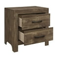 thumbnail image 6 of Rustic Brown Finish 3pc Bedroom Set California King Size Bed 2x Nightstands Simple Look Bedroom Furniture, 6 of 7