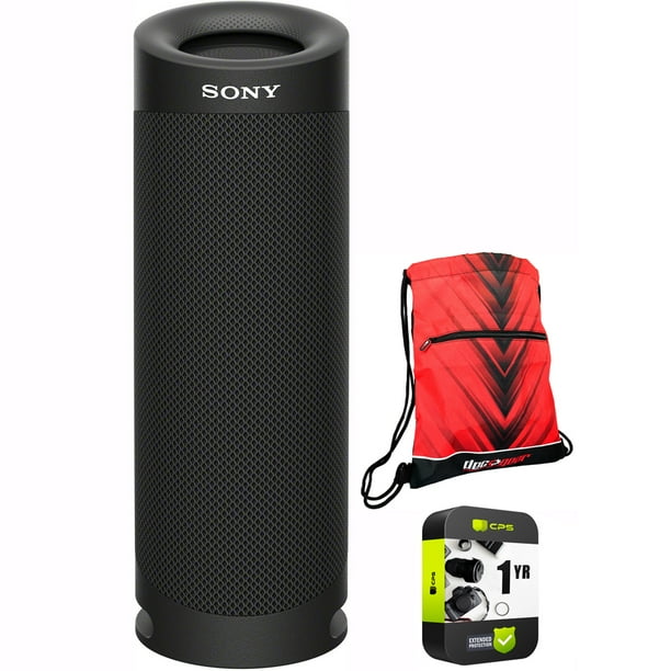 Sony SRSXB23/B XB23 EXTRA BASS Portable Bluetooth Speaker Black Bundle