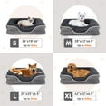 thumbnail image 2 of ZUNMOS 35" Large Orthopedic Dog Bed for Large Dogs with Non- Slip Bottom, Memory Foam Pet Bed, Dog Sofa with Machine-Washable Cover,Gray, 2 of 7