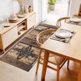 2x6 Wooden Door Runner Rug for Hallway, Washable Non Slip Low Pile Soft ...