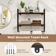 thumbnail image 3 of Over the Toilet Shelf Wall Mounted with Metal Frame for Bathroom, 3 of 6