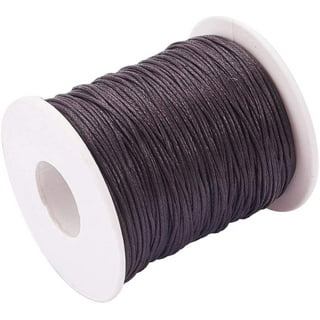 116 Yards Waxed Cord Polyester Waxed Polyester Thread 0.5mm Round Rattail Waxed  Beading String Cord for Jewelry Bracelet Making Macrame Crafting DIY  Leather - Black 
