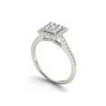 thumbnail image 3 of 3/4 Carat T.W. Diamond Cluster Halo 10kt White Gold Engagement Ring, 3 of 4